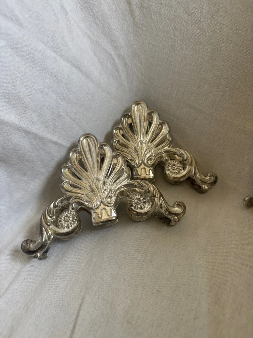 Vintage Silver Plated Leonard Italy Ornate Knife Rest and Napkin Holder